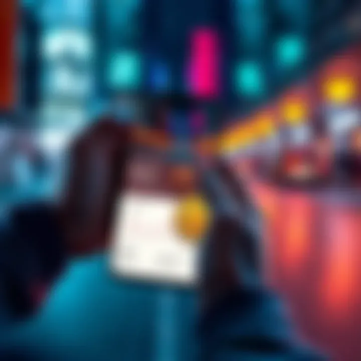 A person holds a smartphone displaying Kaspa cryptocurrency information and a wallet, symbolizing their investment journey.