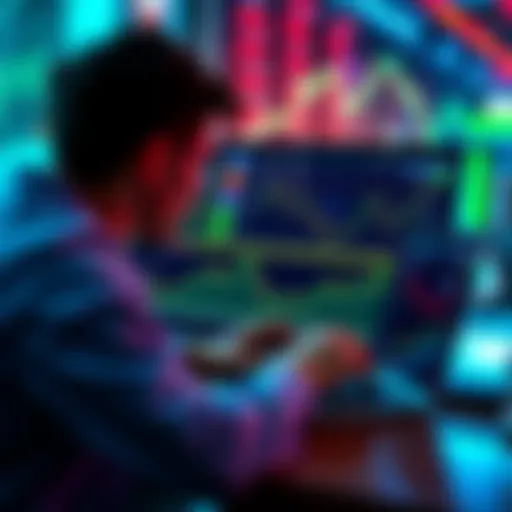 A person analyzing stock charts and data related to Kraken shares on a laptop screen