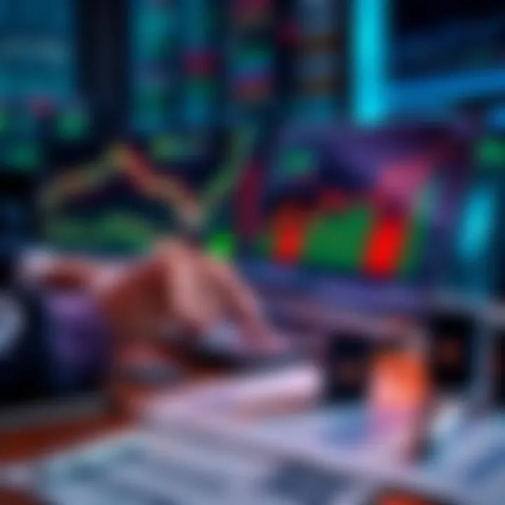 A person analyzing stock charts on a laptop with upward trending graphs and financial documents on a desk, symbolizing smart investment strategies.