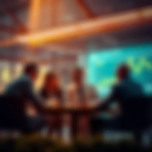 People discussing investment strategies and planning for target price entry