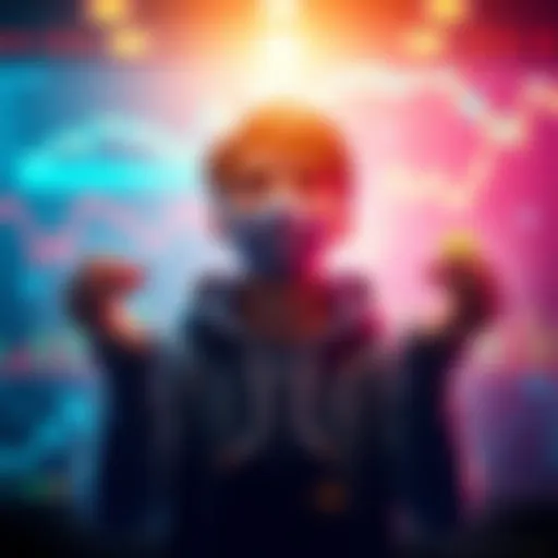 A person weighing options between holding and buying investments with stocks and coins in the background