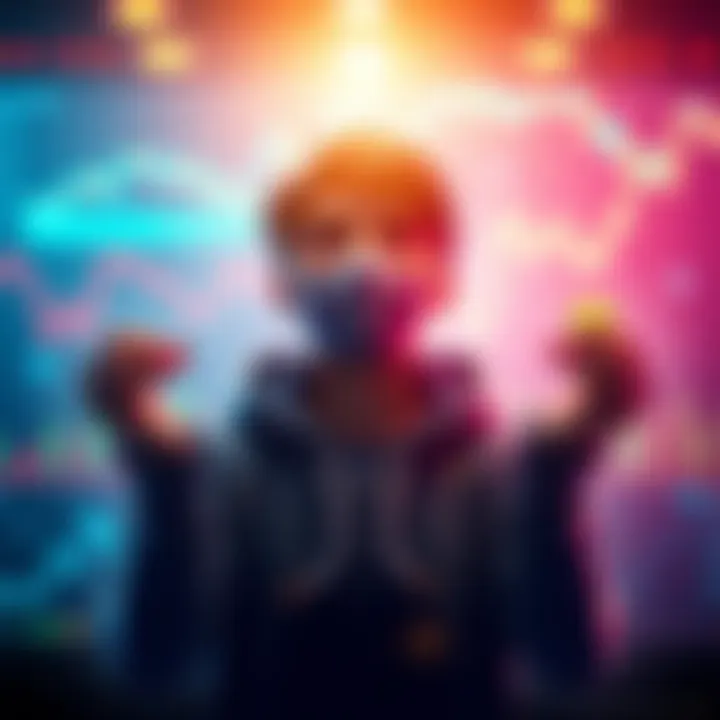 A person weighing options between holding and buying investments with stocks and coins in the background