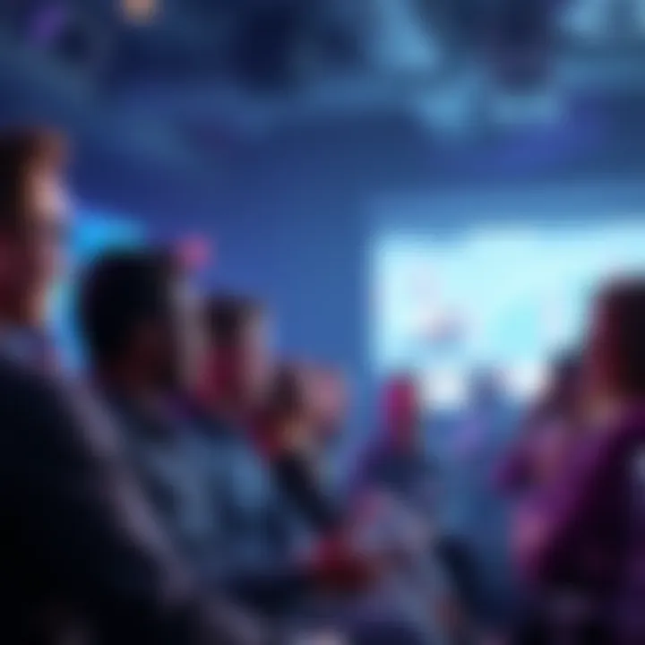 A group of people sharing ideas and strategies about investments in a lively online forum setting
