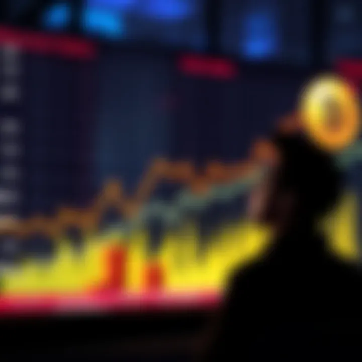 A chart showing fluctuating altcoin values from 38k to 73k with an upward trend, depicting a person considering a new investment in altcoins.