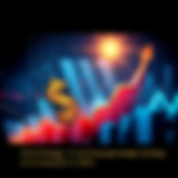 A graph showing investment growth over time with a dollar sign, symbolizing dollar-cost averaging strategies for investors in 2025.