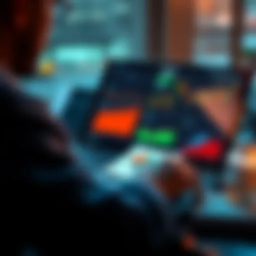 A person analyzing graphs and charts on a laptop, highlighting investment strategies and market trends for 2025.