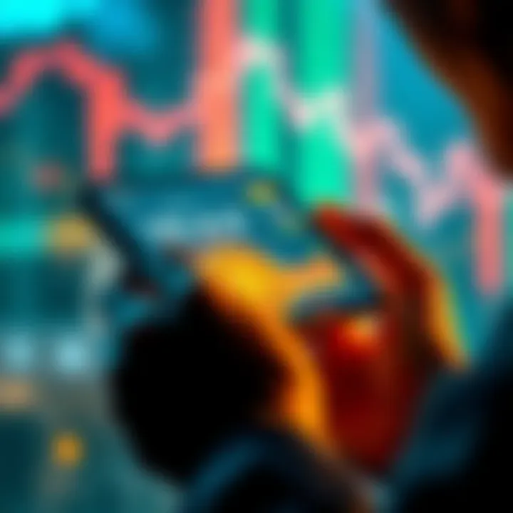 A person holding a smartphone displaying financial graphs and cryptocurrency symbols, representing investment strategy in 2025.