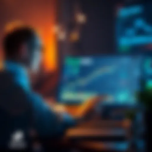 Person looking at charts and graphs on a laptop while assessing their altcoin investments