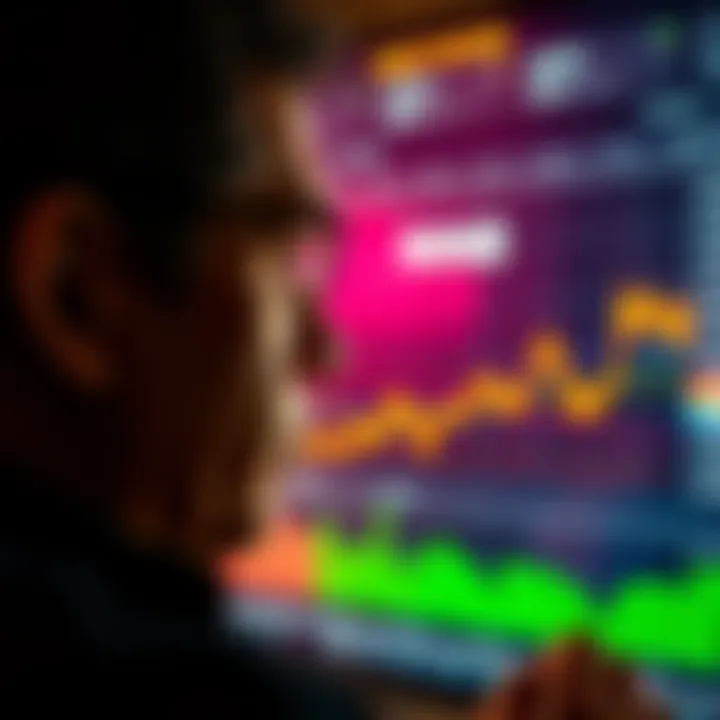 Person examining a chart showing DOGE investment returns after five years