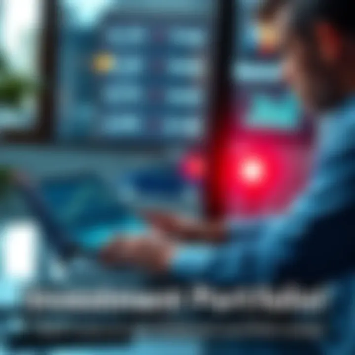 A person analyzing their investment portfolio with charts and graphs on a laptop