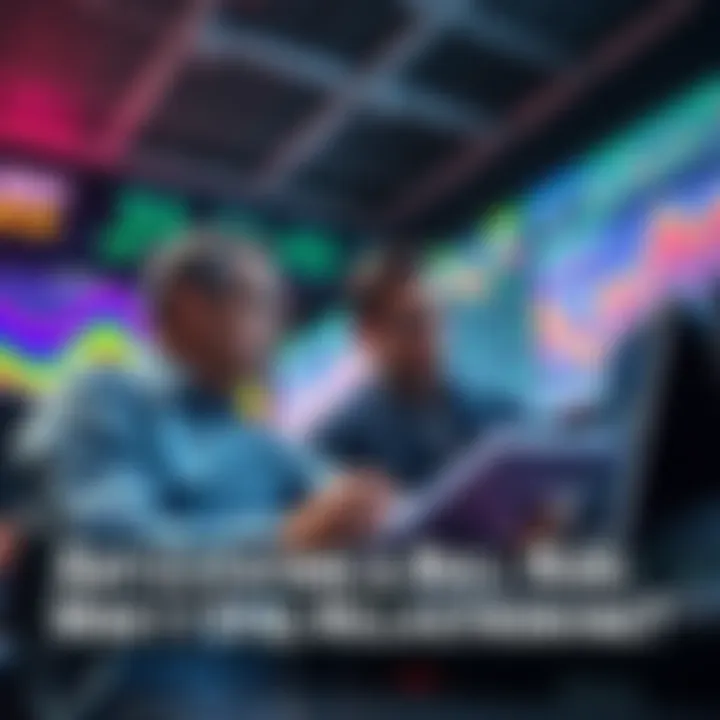 Group of investors analyzing charts and graphs for potential market changes in a bullish environment