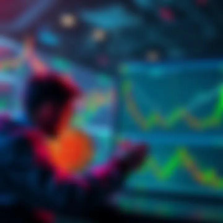 A graphic showing people analyzing cryptocurrency charts, focusing on Bitcoin and Kas, symbolizing a market shift.