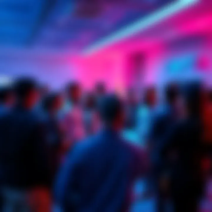 A group of diverse business professionals gathered to discuss innovative blockchain projects at the IOTA Business Innovation Program.