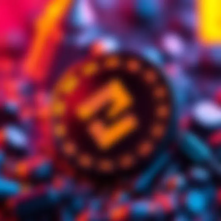 KASPA logo with Binance logo in the background, symbolizing potential listing