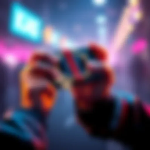 A person holding a digital wallet with cryptocurrency coins, showing excitement as they buy Kaspa weekly