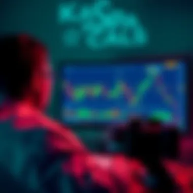 Kaspa Investor Facing Losses A stressed investor looking at a computer screen showing declining cryptocurrency values, reflecting on recent margin calls.