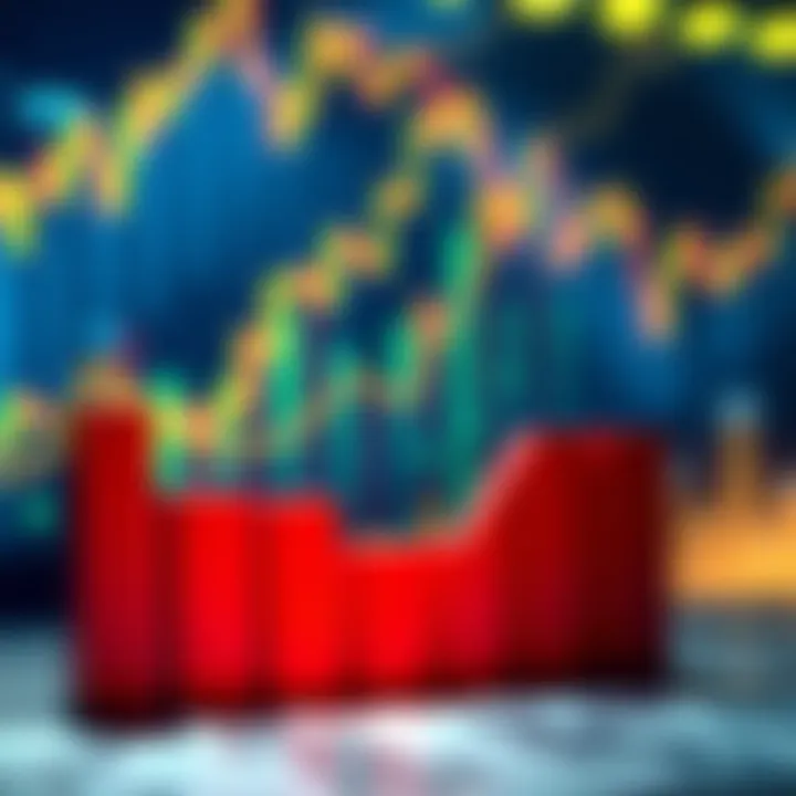 A bar graph showing upward trends in Kaspa's value, with financial symbols in the background.