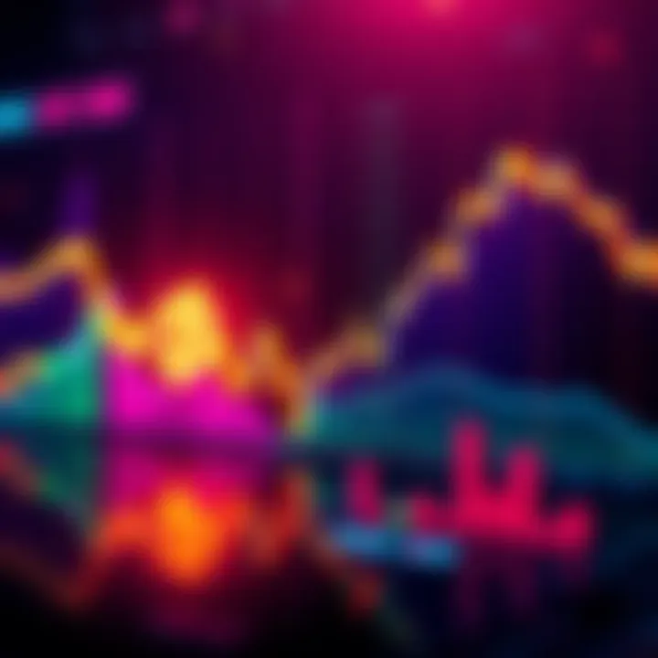 A downward trending price chart showing Kaspa's decline following Bitcoin's drop.