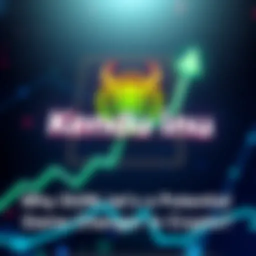 Kendu Inu logo displayed prominently with a green upward graph symbolizing growth in cryptocurrency