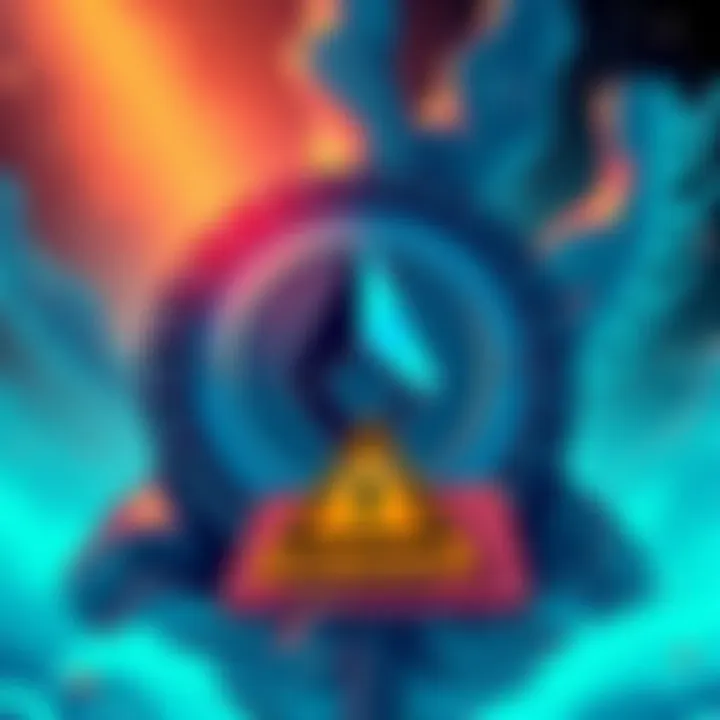 Illustration of Kraken logo with Monero symbol and a warning sign about mining pool dominance