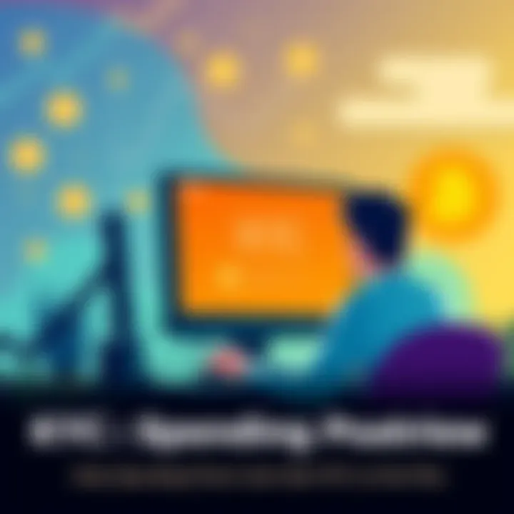 Illustration showing a person using a computer to complete KYC verification, with financial symbols around