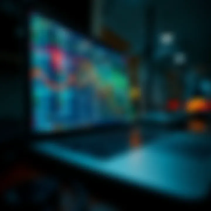 A six-year-old laptop displaying multiple network connections on its screen, highlighting how it outperforms a more powerful PC in node availability.