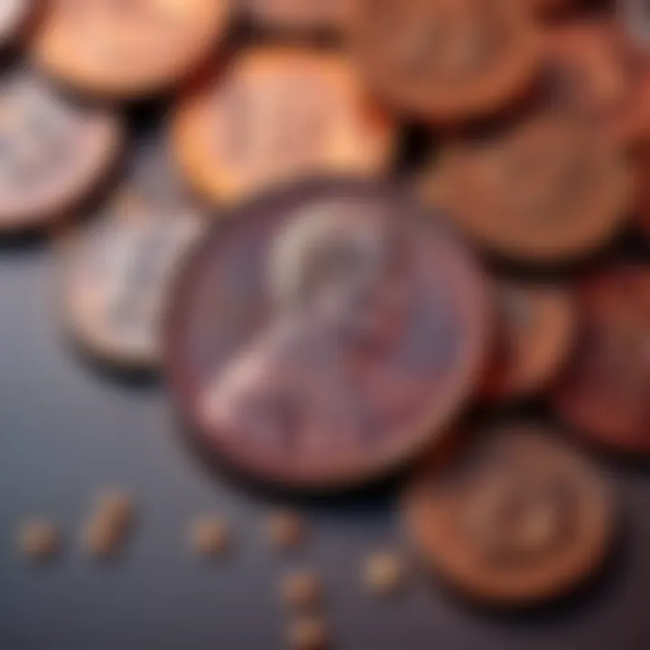 A collection of U.S. pennies representing the end of penny production by the U.S. Mint