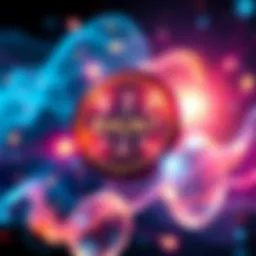 Illustration showing a futuristic token symbol with digital elements around it, representing the launch of the $HUNT token on August 14, 2025, and the ongoing trials.
