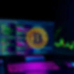 A digital representation of a cryptocurrency coin being created without standard tools, showing code and graphics on a computer screen.