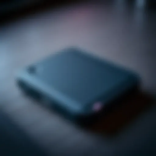 A close-up view of the Ledger Flex cold wallet showcasing its simple design and essential features.