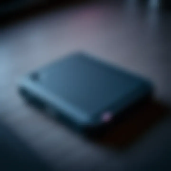 A close-up view of the Ledger Flex cold wallet showcasing its simple design and essential features.