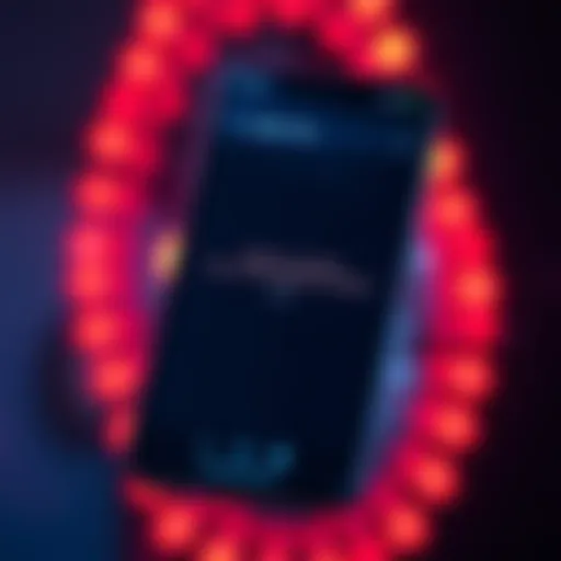 A smartphone displaying an error message on the Ledger app, indicating a crash while managing cryptocurrency.