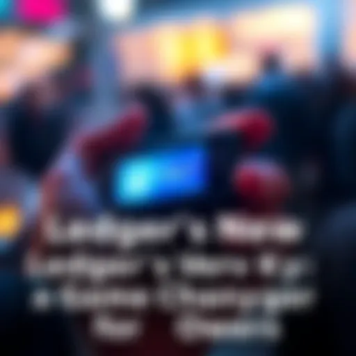 A person holding a Ledger device with a visible Recovery Key graphic, showcasing the new feature for device owners.