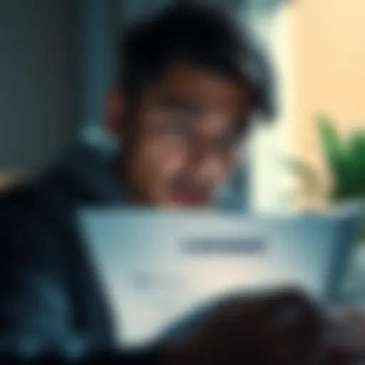 A worried person looking at a letter with Ledger's logo, concerned about potential scams and lack of warnings from the company.