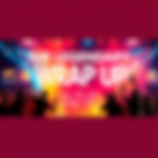 A promotional graphic for The Legendary Wrap Up event showing the date and time, with engaging visuals that highlight excitement and anticipation.