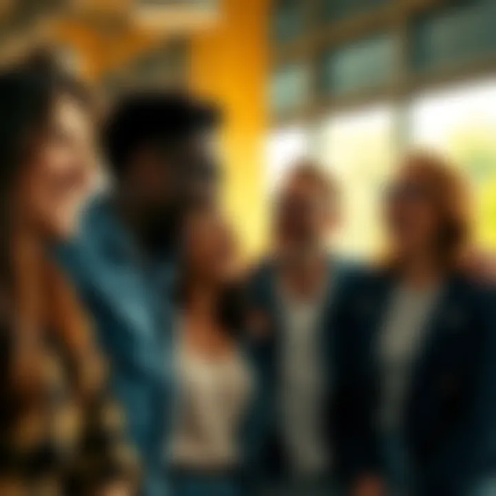 Lighthearted Moment Captured A group of friends laughing together, showcasing a genuine and unironic response in a cheerful setting.