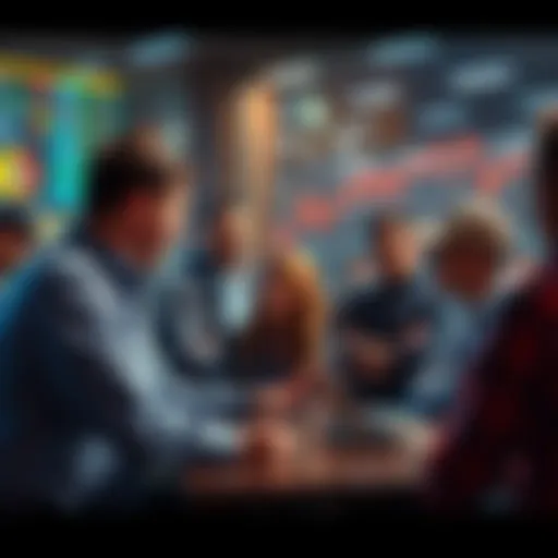People engaging in a discussion about Litecoin trading strategies and insights