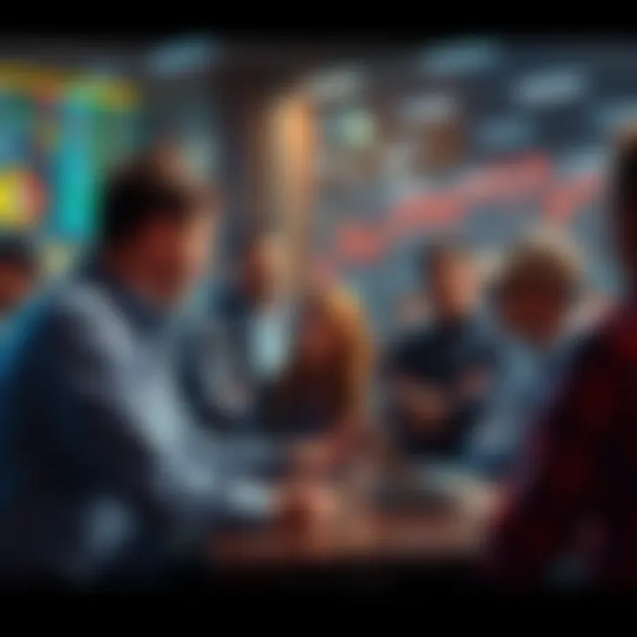 People engaging in a discussion about Litecoin trading strategies and insights