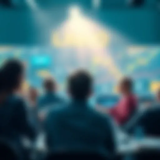 A group of people sharing trading insights on Litecoin, displaying charts and graphs in a lively forum setting