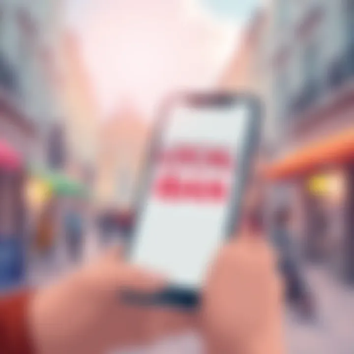 An illustration showing a smartphone with the Revolut app displaying a local IBAN, indicating banking convenience for Italian users.