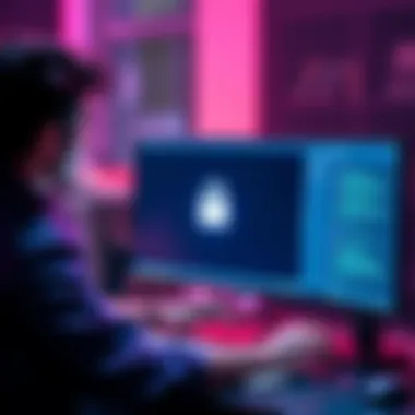 Frustrated person looking at a computer screen showing a locked account message, worried about lost funds.
