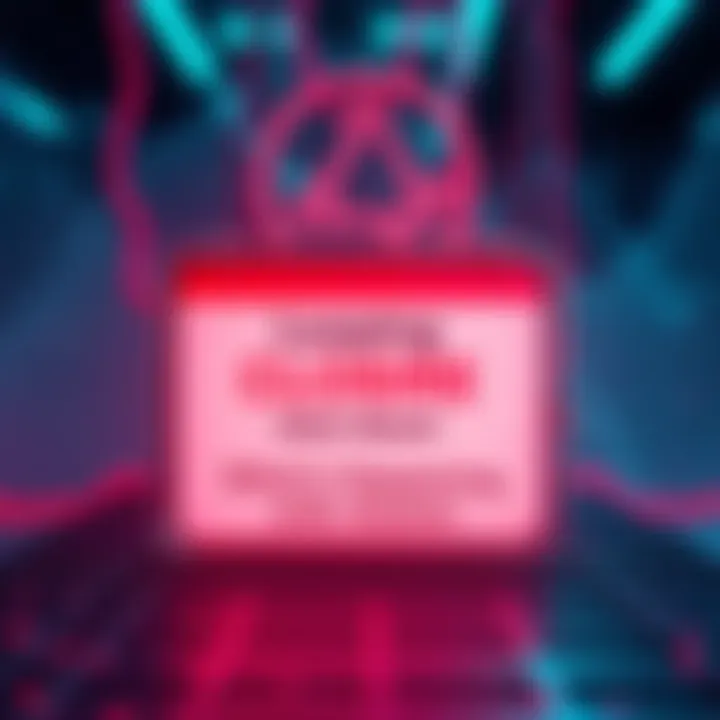 A graphic showing a digital wallet with a warning sign, indicating the closure of the Looping wallet and urging users to transfer their assets.
