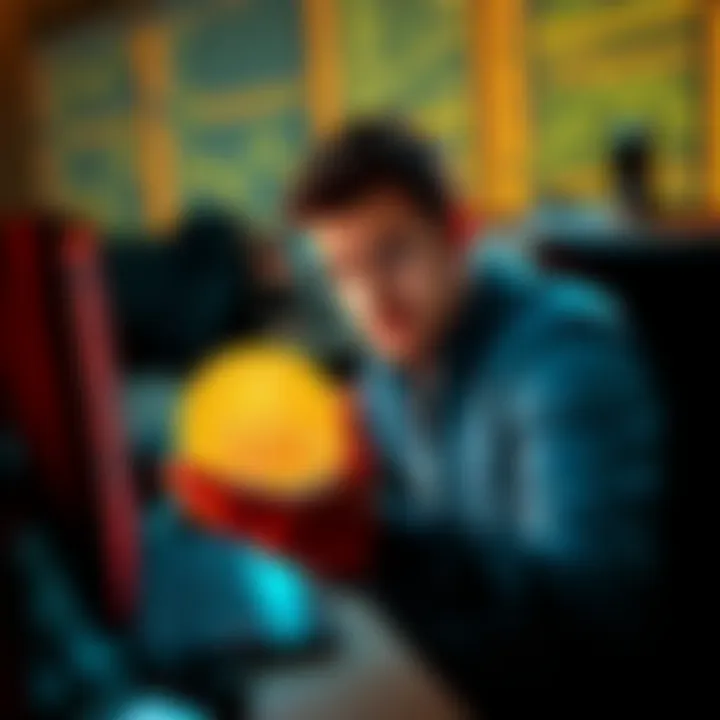 A person looking worried while checking their cryptocurrency account on a computer, representing the stress of lost bitcoins after a hack.