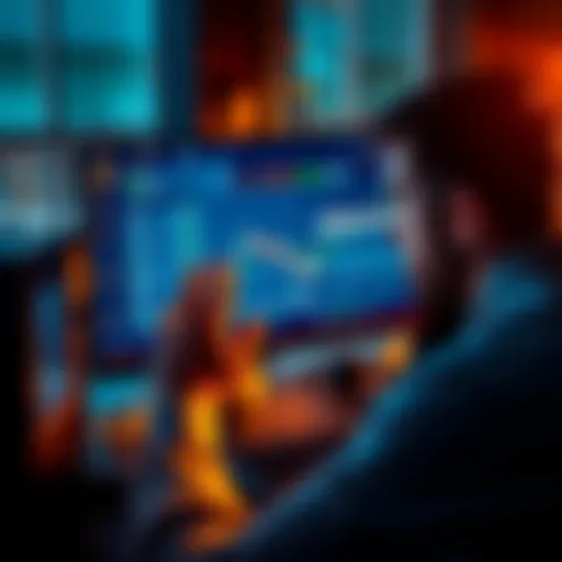 A person looking at a computer screen showing low offers for Bitcoin on a trading platform, with a puzzled expression.