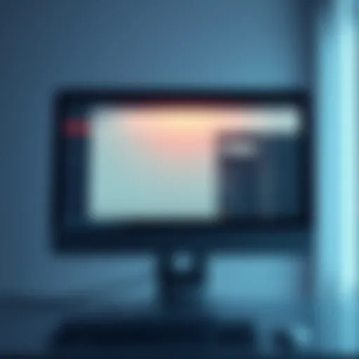 A computer screen displaying a quiet community forum with little to no activity, symbolizing decreased user engagement.