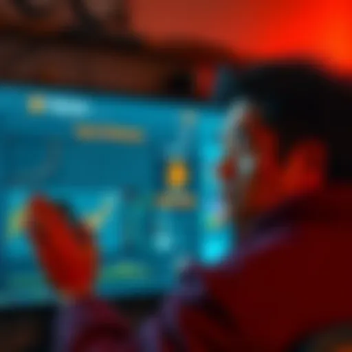 A man looks frustrated while trying to recover his Trezor wallet, showcasing a computer screen displaying a recovery interface.