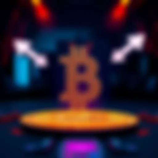 A graphic showing a Bitcoin logo with arrows pointing to manual bank linking options, highlighting low fees.