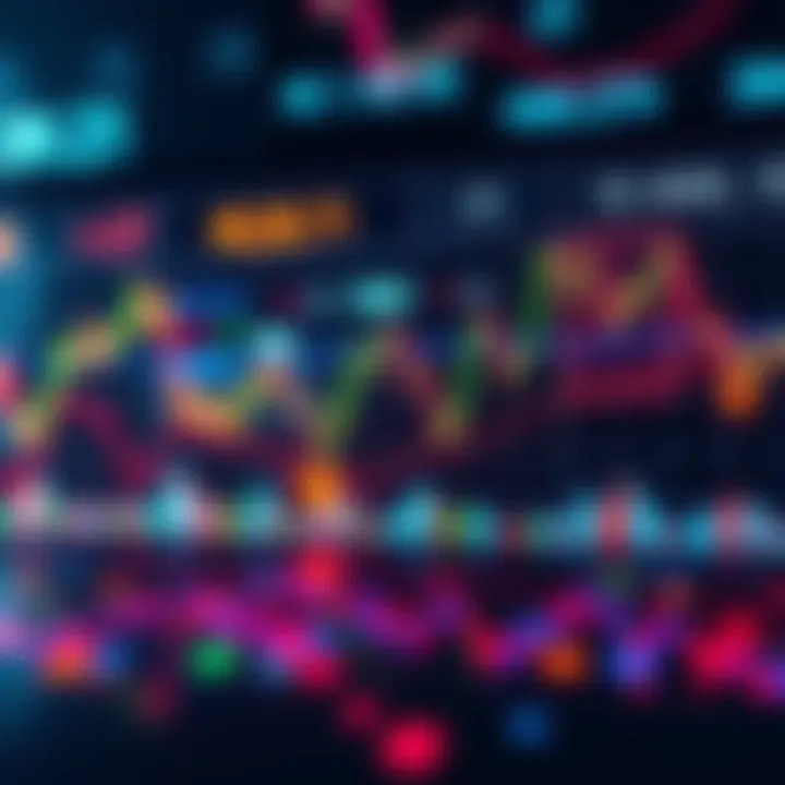 Market Correction Concept A graphic showing financial charts with downward trends, symbolizing market corrections and their effects on various sectors.