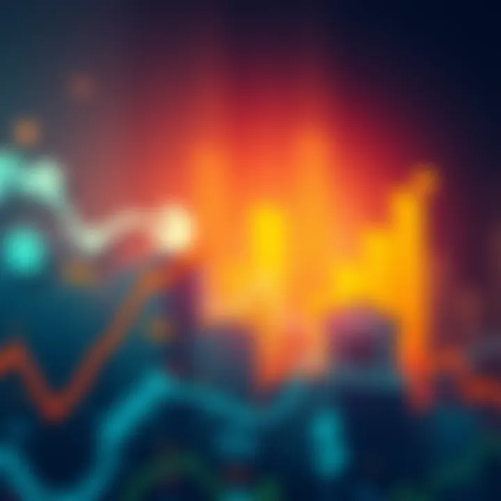 A graph showing rising prices with ETF symbols and a bank building icon, indicating shifts in financial dynamics.