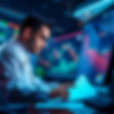 Market Trends Analysis A financial analyst reviewing charts and graphs suggesting market stabilization.